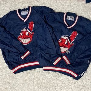 Vintage Cleveland Indians pullovers. READ DESCRIPTION!